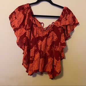 Free People Merpati Print Top Size XS